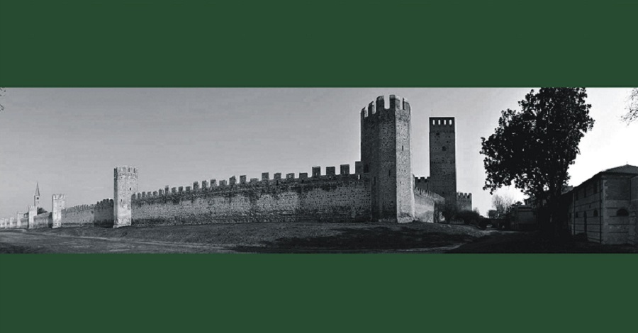 Mura di Montagnana in bianco e nero