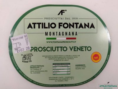 Etichetta Attilio Fontana Prosciutti