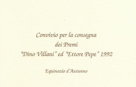 Il premio “Dino Villani”